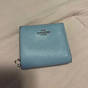 Coach pebble leather snap wallet